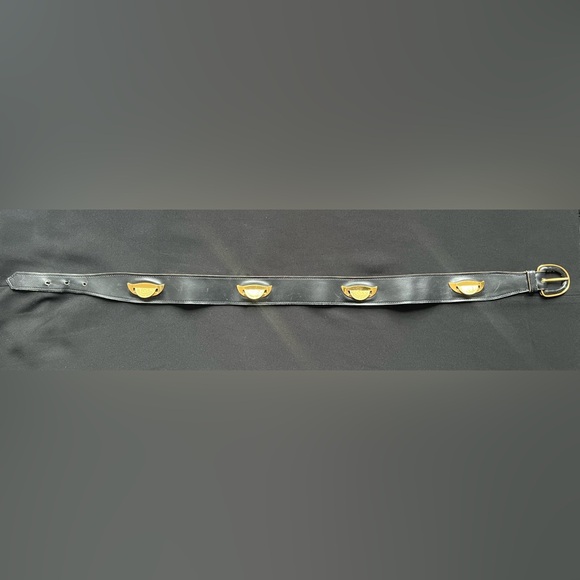 Vintage Hermes Black Leather with Gold Coins Women\'s Belt main image 4